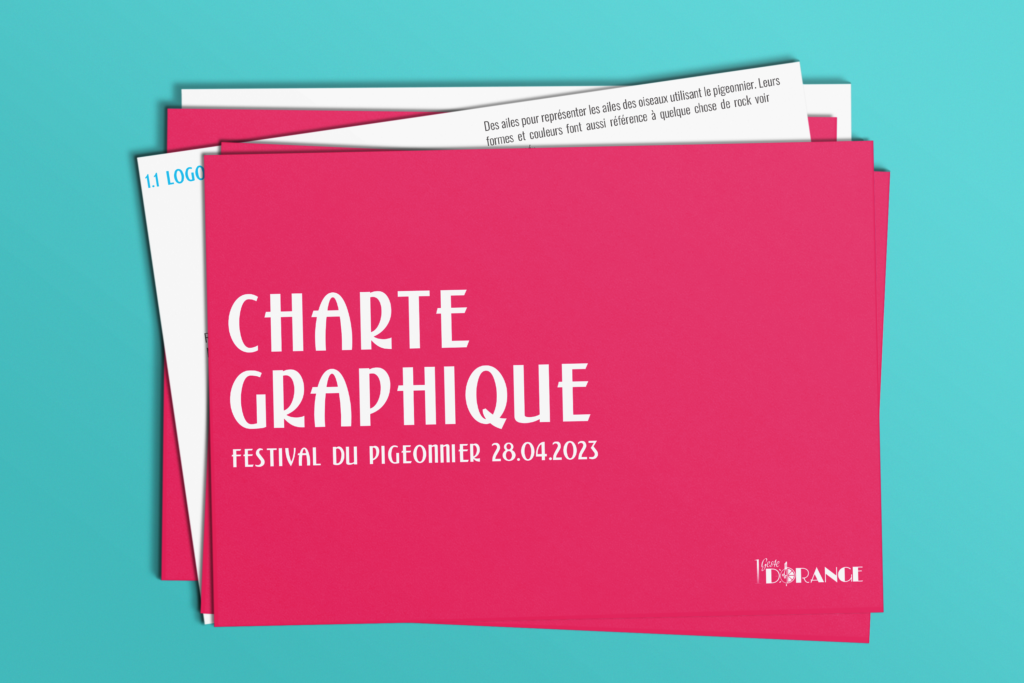 mockup charte graphique Festival Pigeonnier